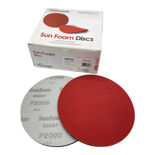 SunMight Sunfoam 6 Inch 10(PK) Sanding Discs Sun Might #2000 Grit 